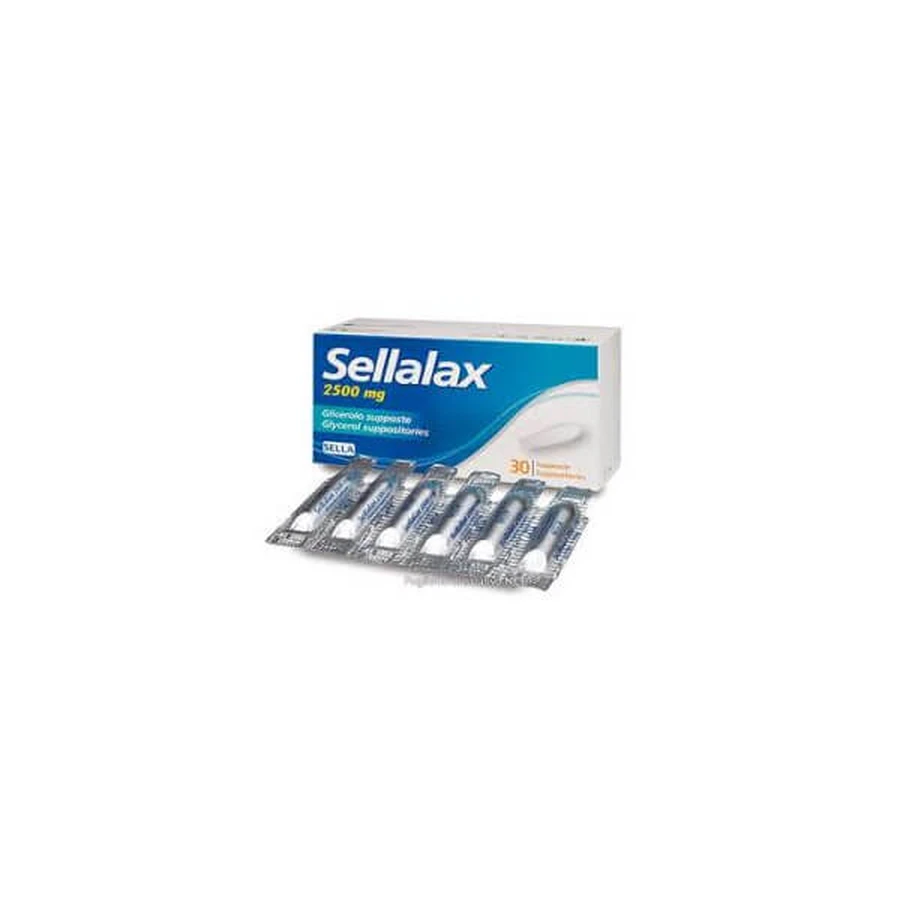 Sellalax 2500mg Glycerine Zetpillen 30 Stuks