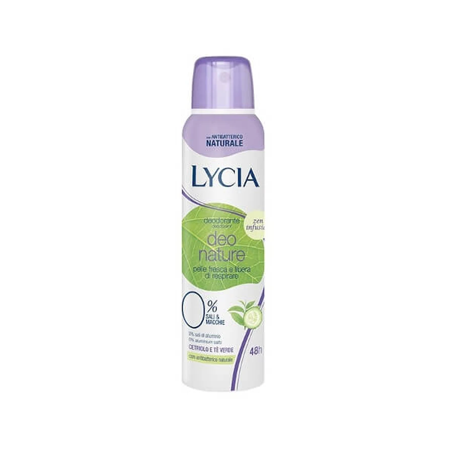 Lycia Spray Gas Deodorant Cucumber and Green Nature Tea