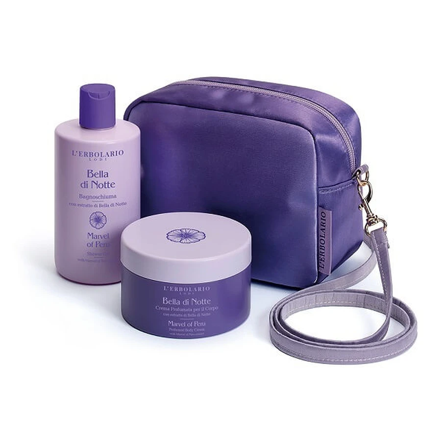 L'Erbolario Bella di Notte bath foam and cream box set
