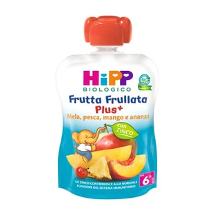 HiPP Fruit Smoothie Plus+ Apple Peach Mango Pineapple Zinc 90g