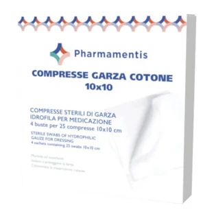 Pharmamentis gaze de coton stérile 10x10cm