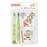 Special Pack Kids Elmex 1 Toothpaste Elmex Bimbi 50 Ml + 2 Toothbrushes Elmex Bimbi 3 6 Years + 1 Free Cup