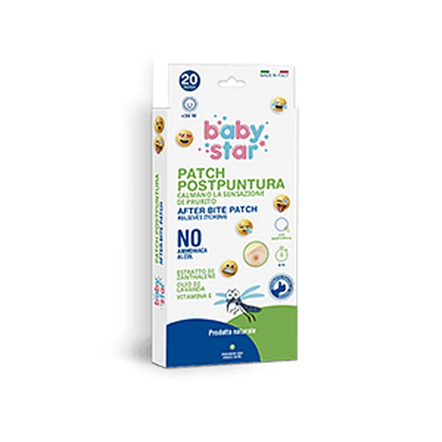Babystar Parche Natural Post Picadura Emoji 20 Piezas
