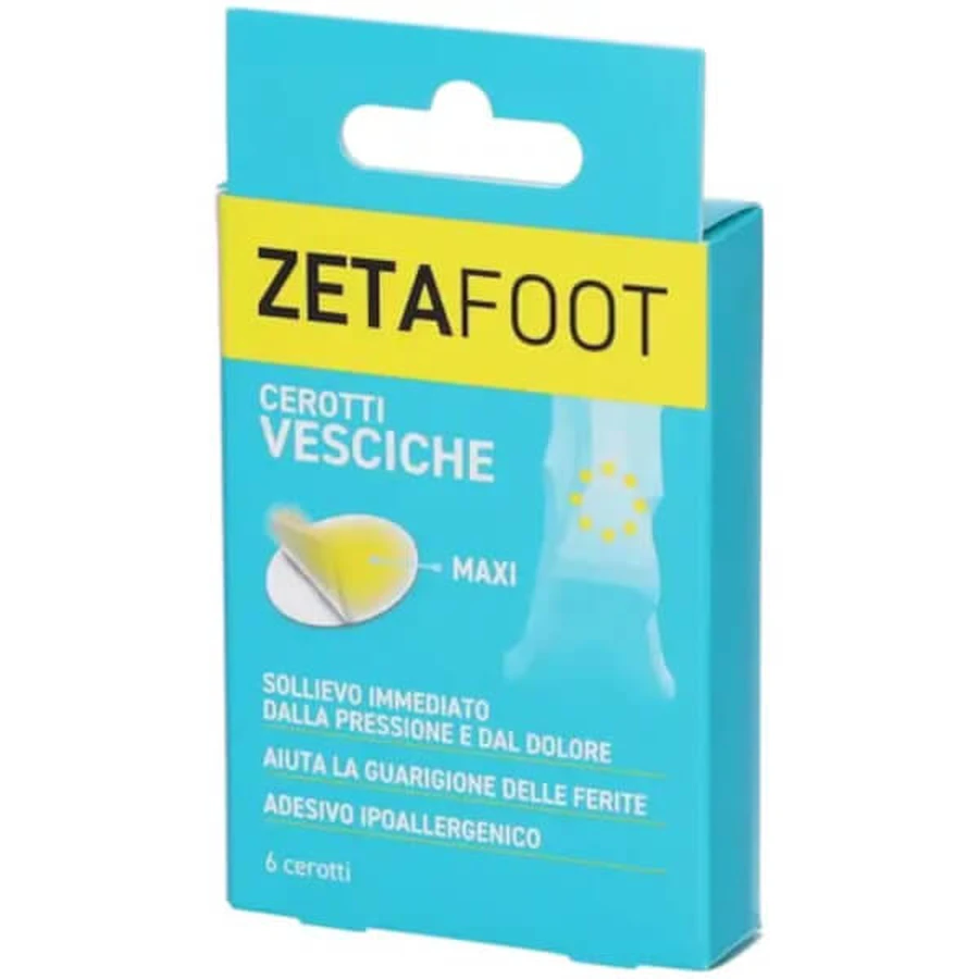 Zetafoot Hydrokolloid Pflaster 6 Stück - Schutz und Heilung für Blasen