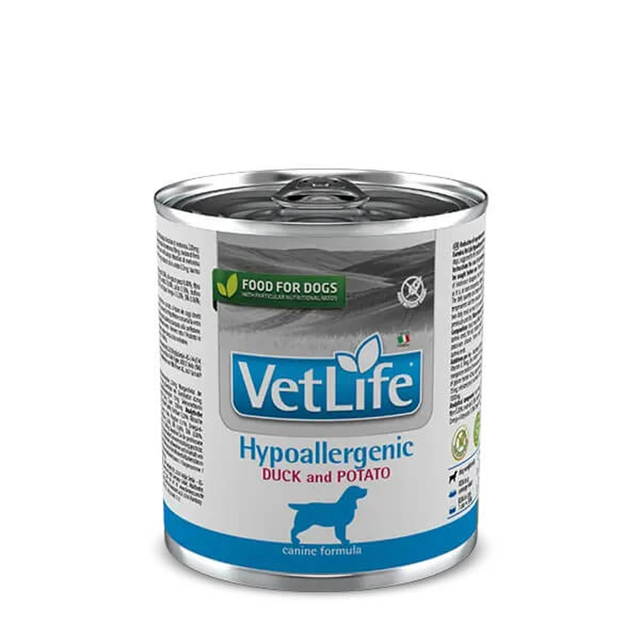 VetLife Hypoallergenic Perros - Lata Pato y Patatas 300g