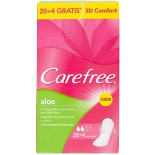 CAREFREE ADEMENDE INLEGKRUISJES MET ALOË VERA LIGGEND 28+4 GRATIS
