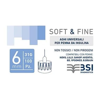Insulinepenaald Soft&Fine 31 Gauge 6 Mm 100 stuks