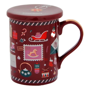 Neavita infuseur de Noël rouge avec filtre Herba 340 ml