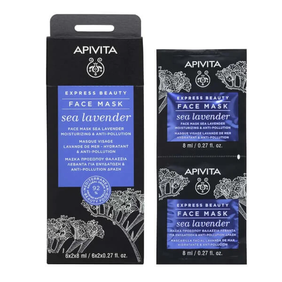 Apivita Masque anti-pollution - Lavande de mer 2x8ml