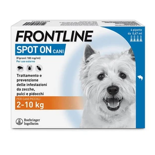 Frontline Spot On antiparasiticum voor honden 2-10kg 4 pipetten
