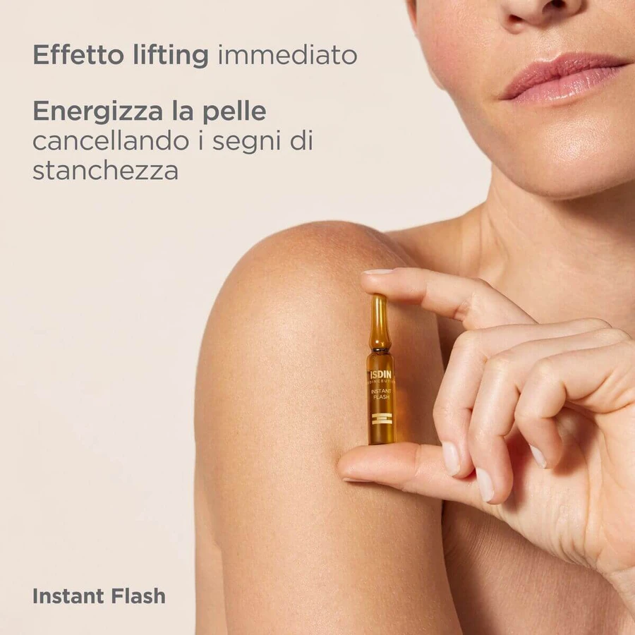 Ser facial Isdin Isdinceutics Instant Flash 1 fiolă cu efect de lifting imediat