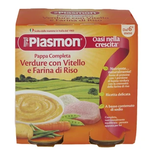 OMO PL.Pappa Vit/Verd.2x190g