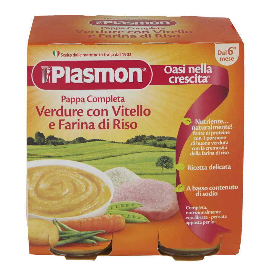 OMO PL.Pappa Vit/Verd.2x190g