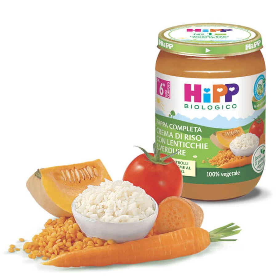 HiPP Rijst Linzen & Groenten Bio 190 g