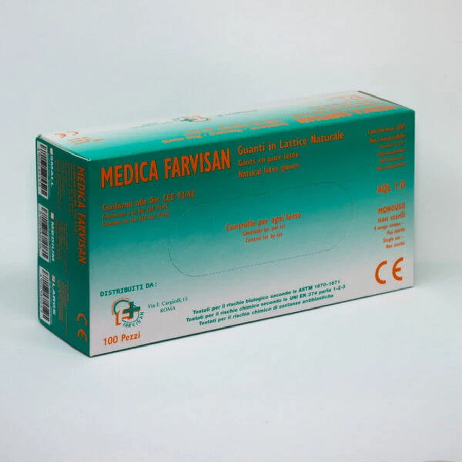 GUANTES LATT MEDIUM 100UDS FARVISAN