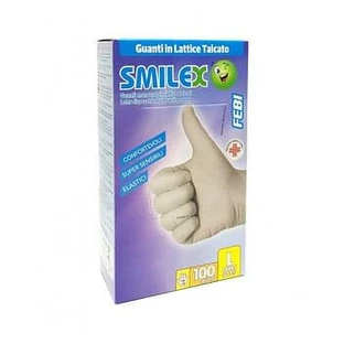 Smilex Febi Talcated Latex Disposable Glove Aql 1.0 Size S100 Pieces