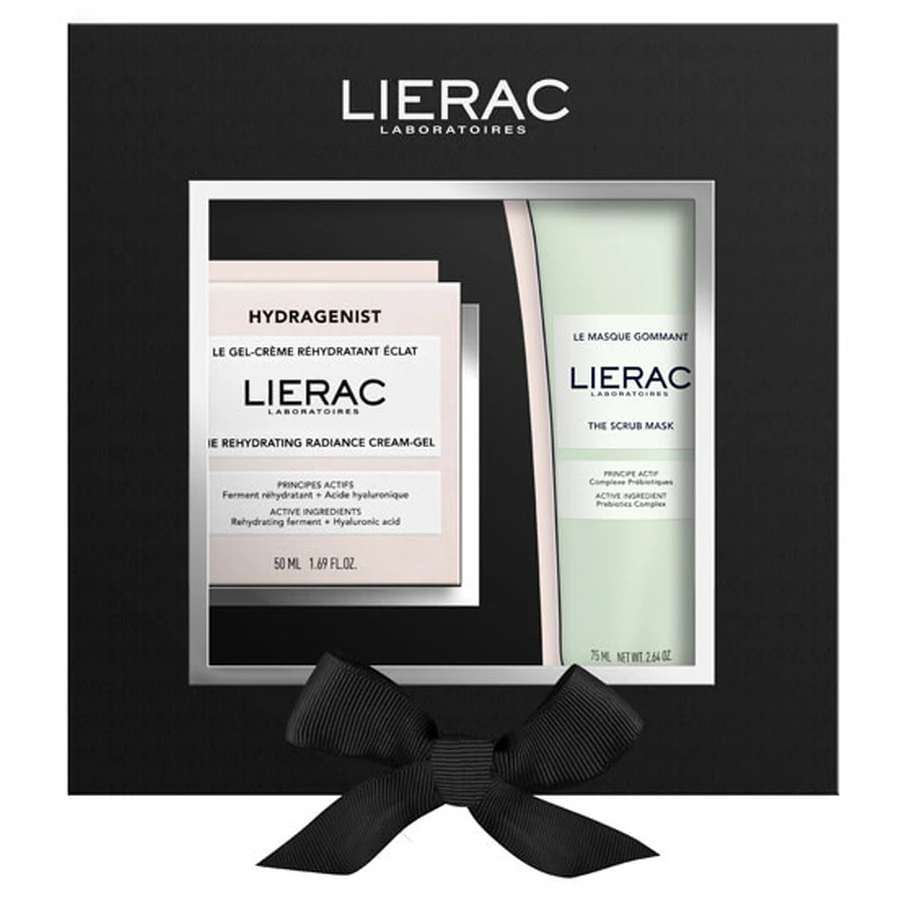 Lierac Hydragenist Illuminating Moisturizing Gel-Cream Set 50ml + Exfoliating Mask 75ml