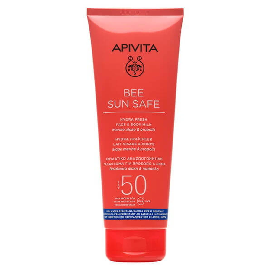 Apivita Zonnebrandcrème Gezicht Lichaam SPF50 Bee Sun Safe Hydra Fresh 200ml