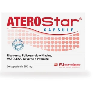 Aterostar Fermentierter Roter Reis Ergänzung Niacin B6 B12 30 Kapseln Cholesterin