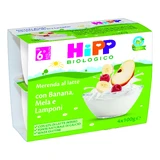 HiPP Snack Bio Milk Apple Banana Raspberry 4x100g