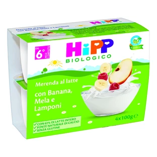 HiPP Snack Bio-Milch Apfel-Banane-Himbeere 4x100g