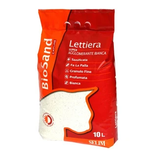 BIOSAND SUPER AGGLOMERATING LITTER WHITE 10 LT