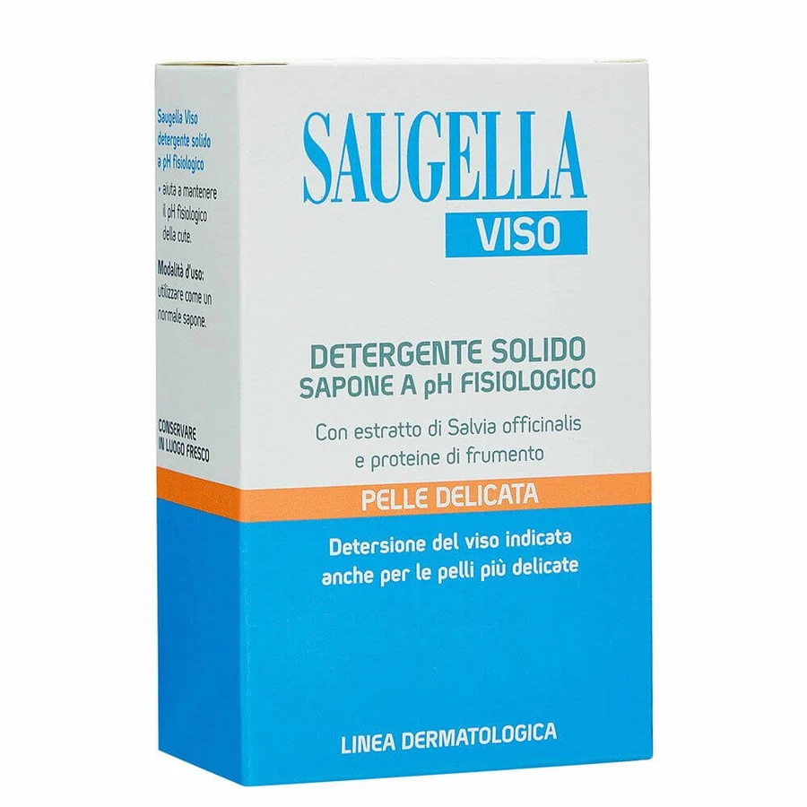 Saugella Limpiador Facial Jabón Fisiológico Sólido Piel Delicada 100 G