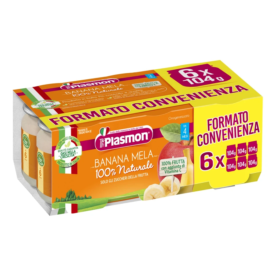 Plasmon Homogenized Banana and Apple 6x104g