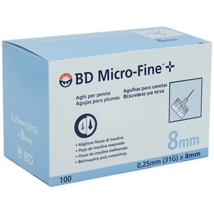 BD AGUJA MICROFINA G31 8MM 100PCS