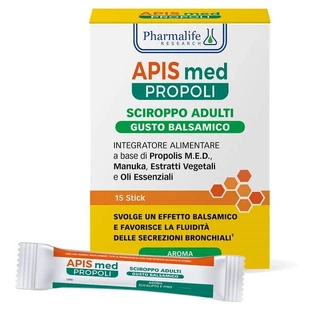Apis med propolis siroop volwassenen balsamico smaak 15 sticks