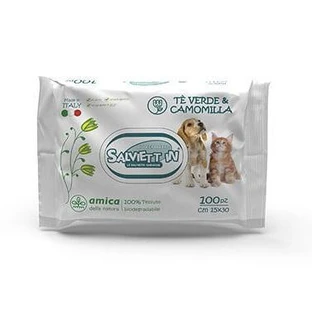 "XXL" BIOLOGISCH ABBAUBARE HYGIENISCHE TÜCHER CF. (100 STÜCK) GRÜNER TEE & KAMILLE *** VORÜBERGEHEND VOM HERSTELLER VERMISST ***