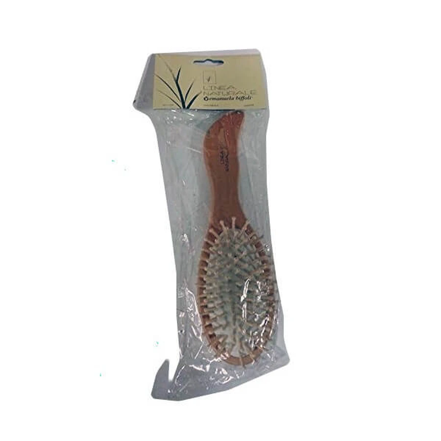 OVAL BRUSH NATURAL WOOD HANDLE
