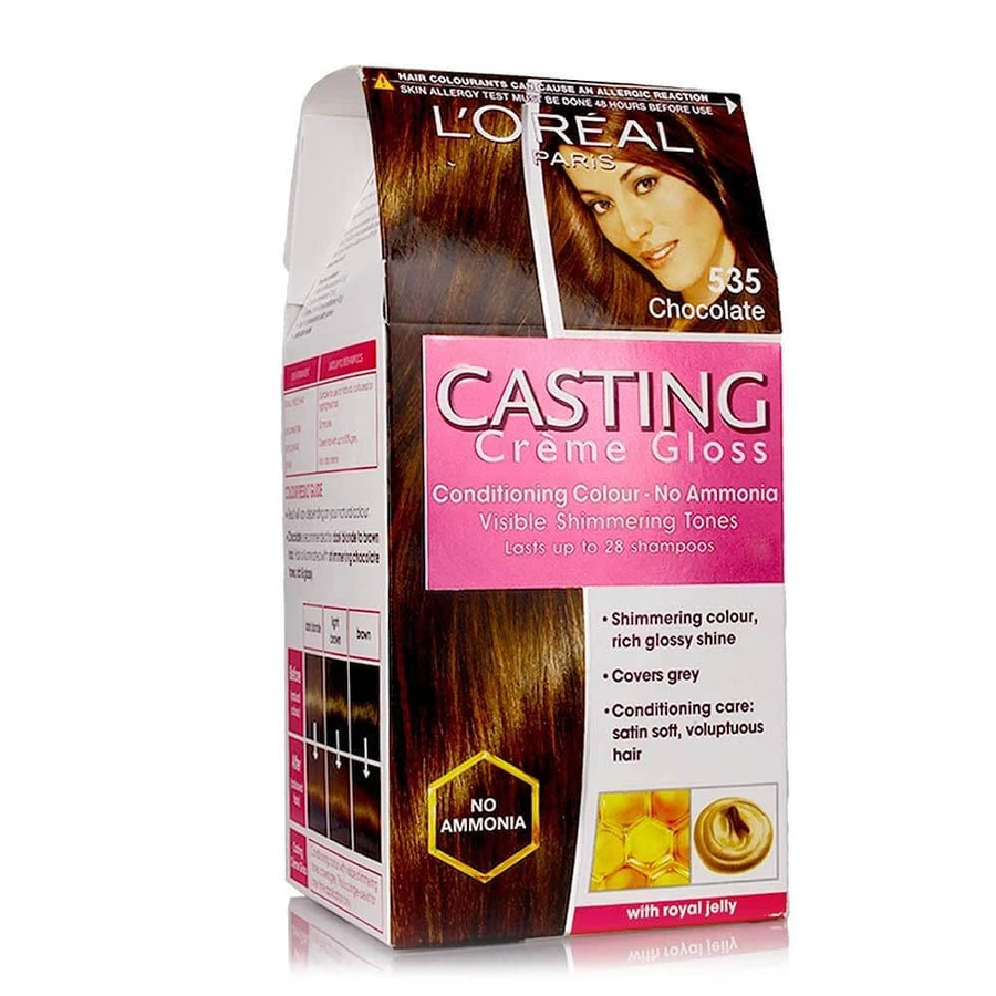 L'OREAL CASTING CREME GLOSS TRAITEMENT COLORANT SANS AMMONIAQUE 535 CHOCOLAT