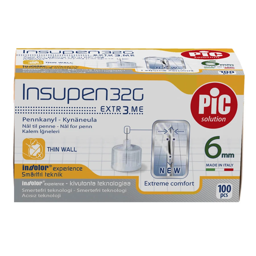 Pic Insupen Needle G32 6mm 100pcs