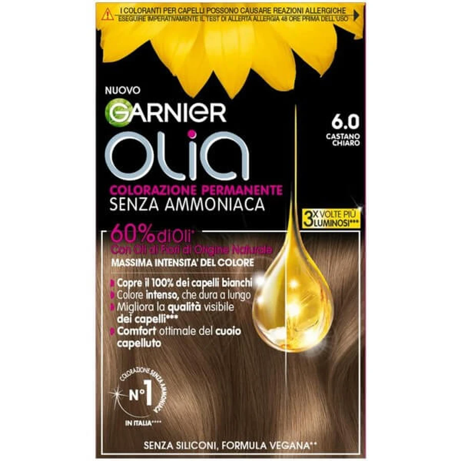 GARNIER OLIA COLORATION PERMANENTE 6.0 BRUN CLAIR