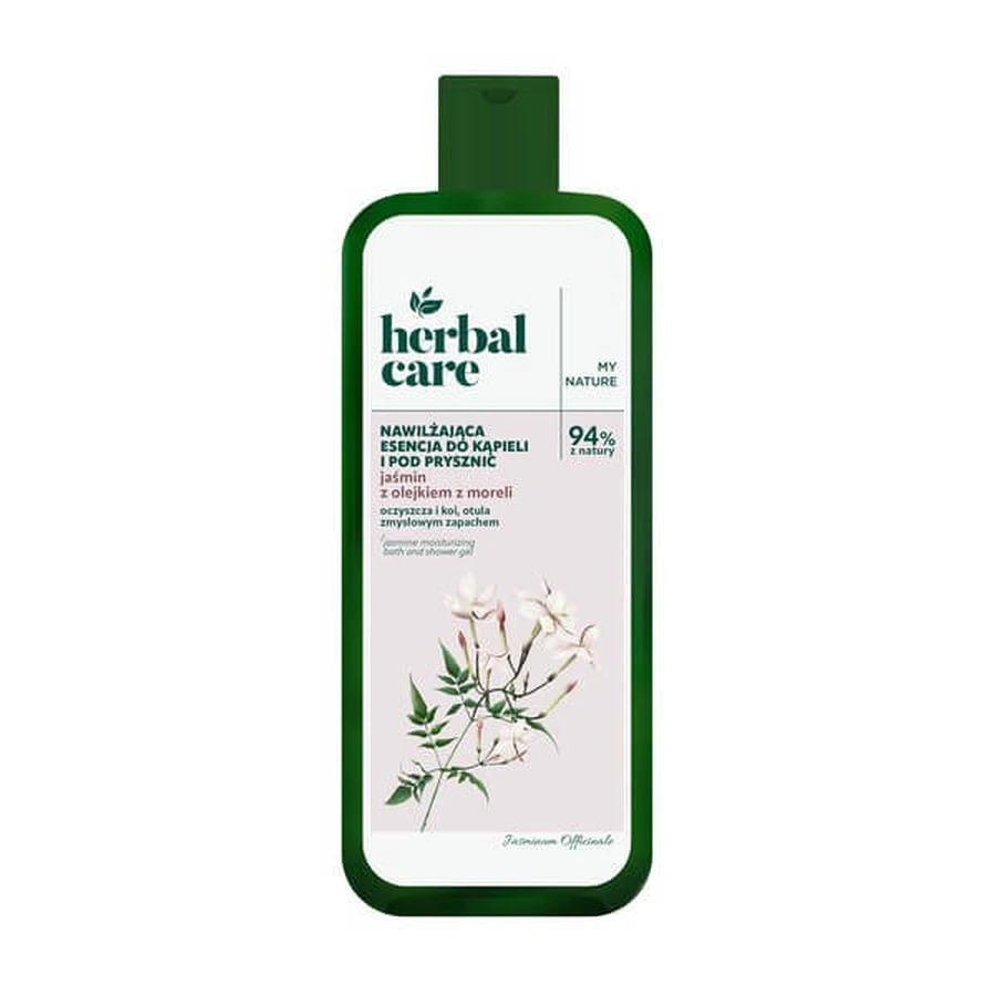 Herbal Care, essence hydratante pour le bain et la douche, Jasmin avec huile d'abricot, 400 ml
