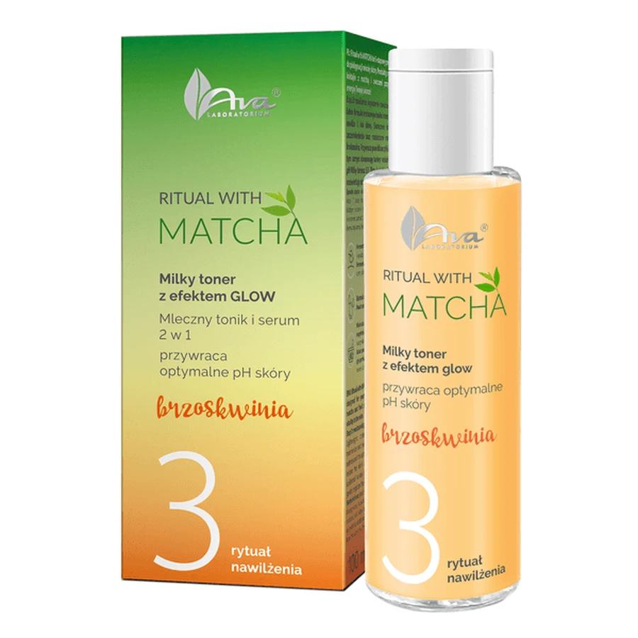 AVA Ritual con Matcha, tónico facial lechoso y sérum, 2 en 1, 100 ml.