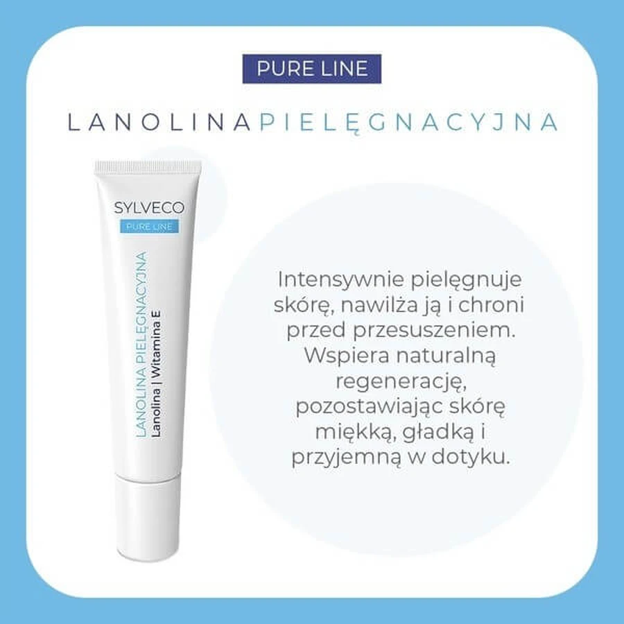 Sylveco Pure Line, verzorgende lanoline, 15 ml