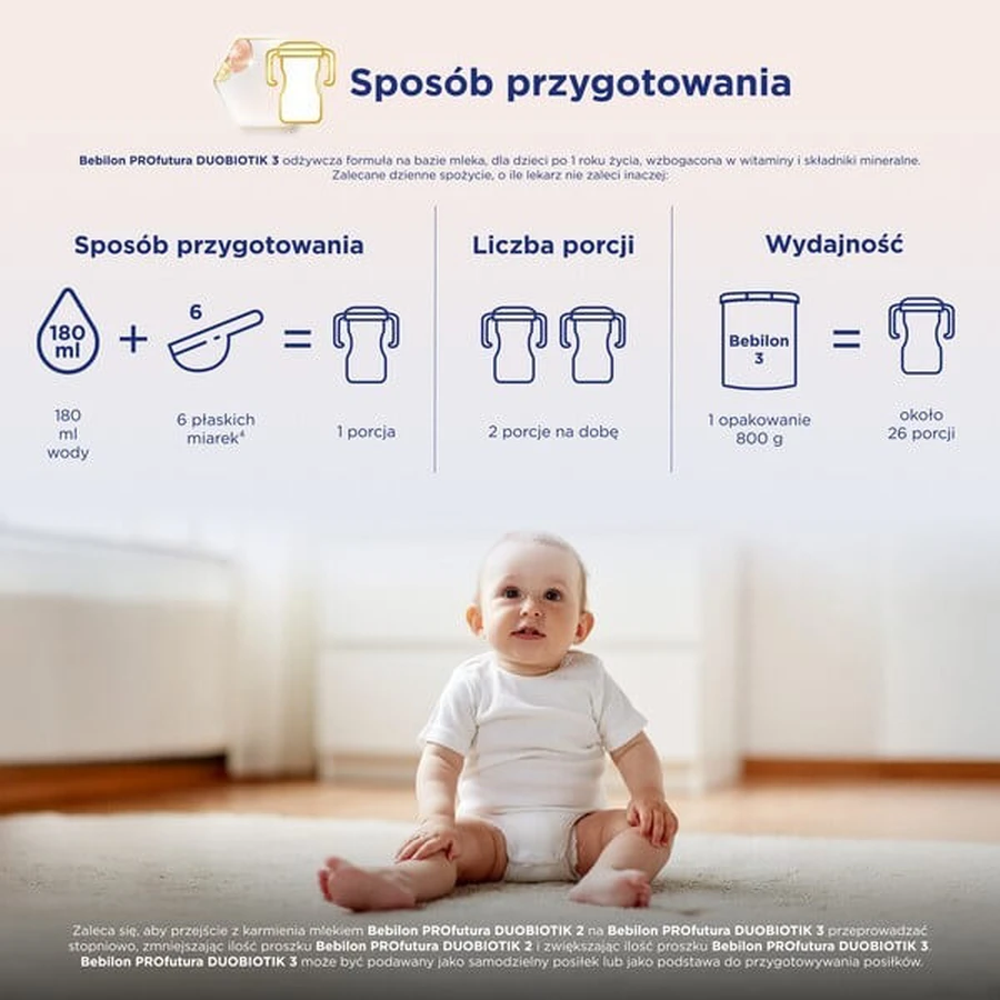 Lot de 2 x Bebilon PROfutura DUOBIOTIK 3, lait maternisé après 1 an, 800 g