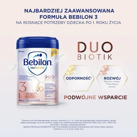 Lot de 2 x Bebilon PROfutura DUOBIOTIK 3, lait maternisé après 1 an, 800 g