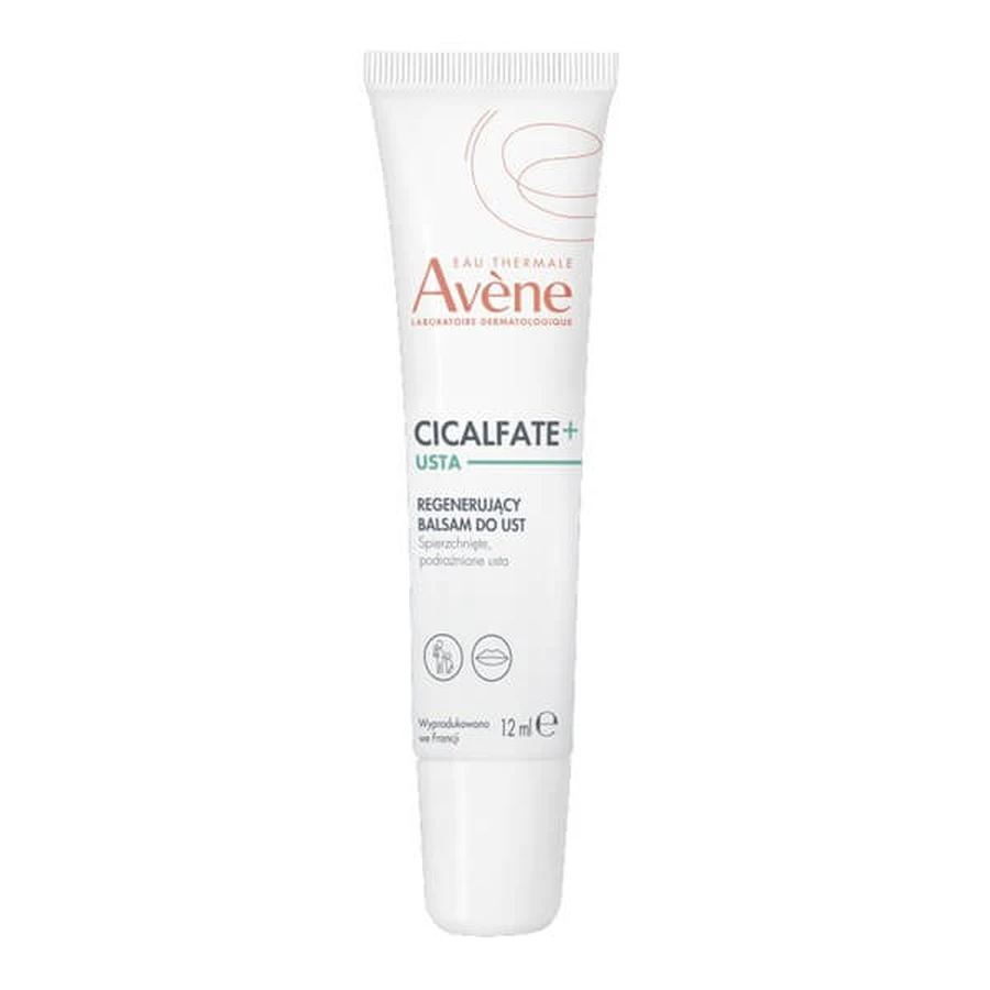 Avene Eau Thermale Cicalfate+, regenerating lip balm, 12 ml