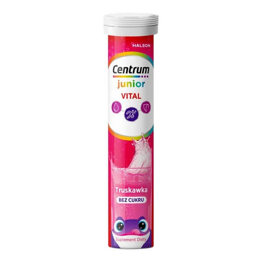 Centrum Vital Junior, effervescent tablets, strawberry flavor, 20 pcs.