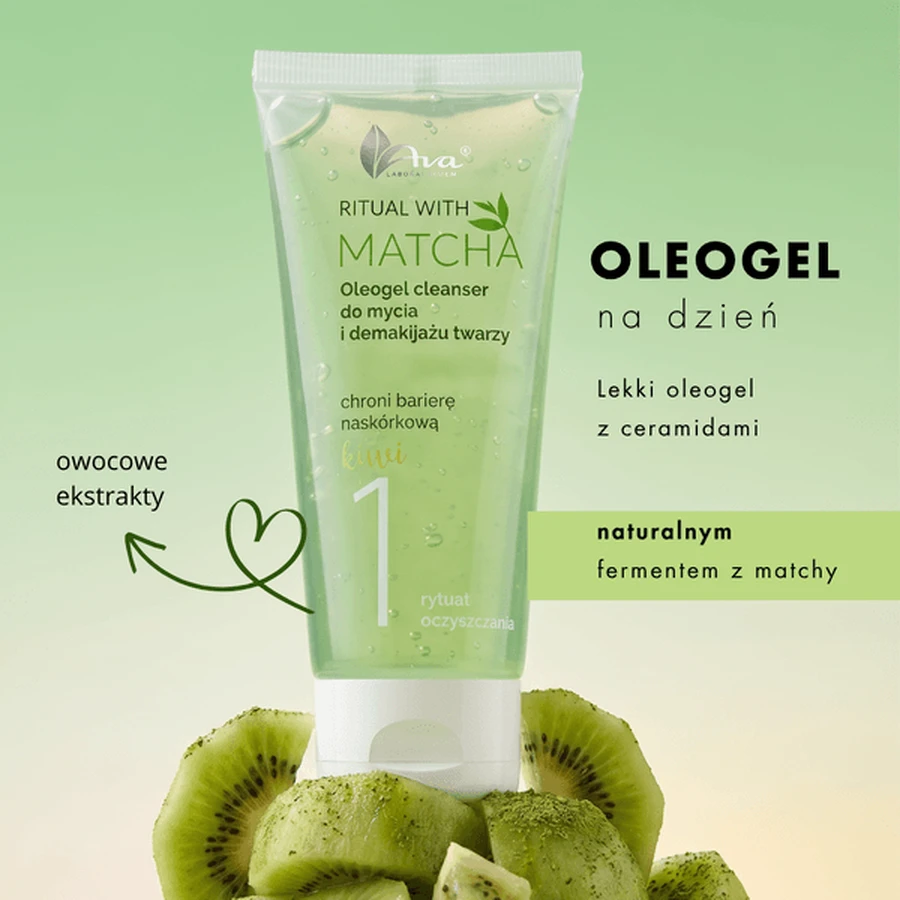 AVA Ritual with Matcha, oleo-gel for facial cleansing and makeup removal, 100 ml
