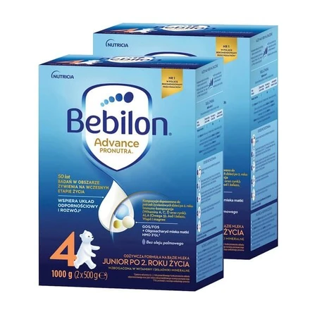 Set van 2 x Bebilon Advance Pronutra 4, Junior, melkvoeding na 2 jaar, poeder, 1000 g