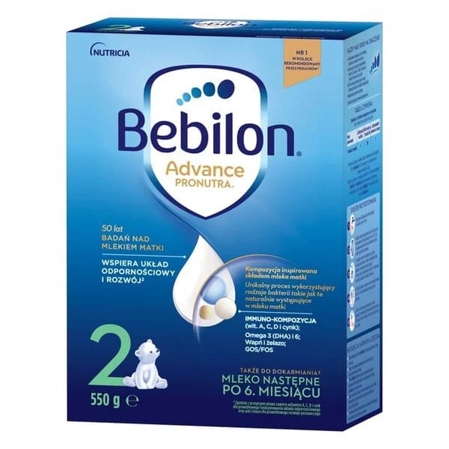 Set de 2x Bebilon 2 Advance Pronutra, 1000 g + Bebilon 2 Advance Pronutra, 550 g