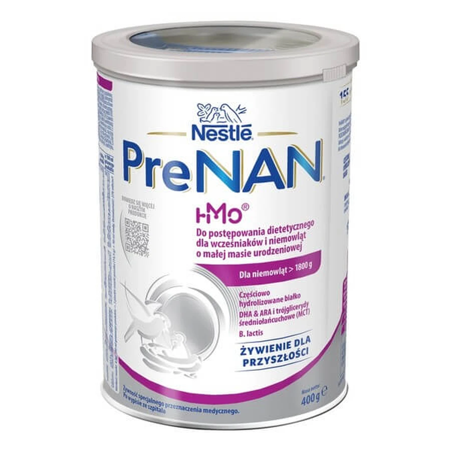 PreNAN, voeding voor medisch gebruik voor de dieetbehandeling van prematuren en peuters, poeder, 400 g