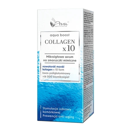 AVA Aqua Boost Collagen, micro-needle serum for facial wrinkles, 15 ml