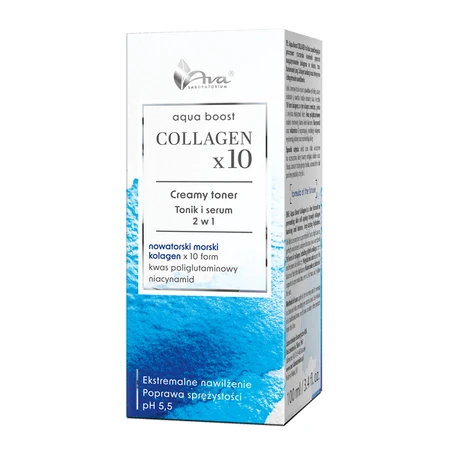 Ava Aqua Boost Collagen Cremig, Tonikum und Serum 2-in-1, 100 ml