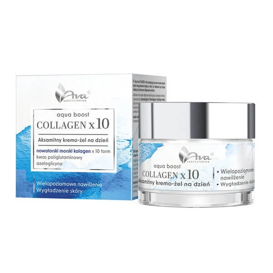 AVA Aqua Boost Colágeno, gel-crema aterciopelado, de día, 50 ml
