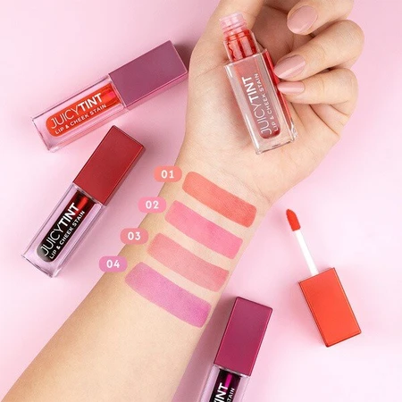 Golden Rose Juicy Tint Lip &amp; Cheek Stain, kleurende tint voor lippen en wangen, 04, 5.2 ml